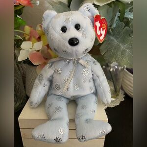 🆕🎄 RETIRED RARE TY BEANIE BABY BEAR “FLAKY”. MWMT!